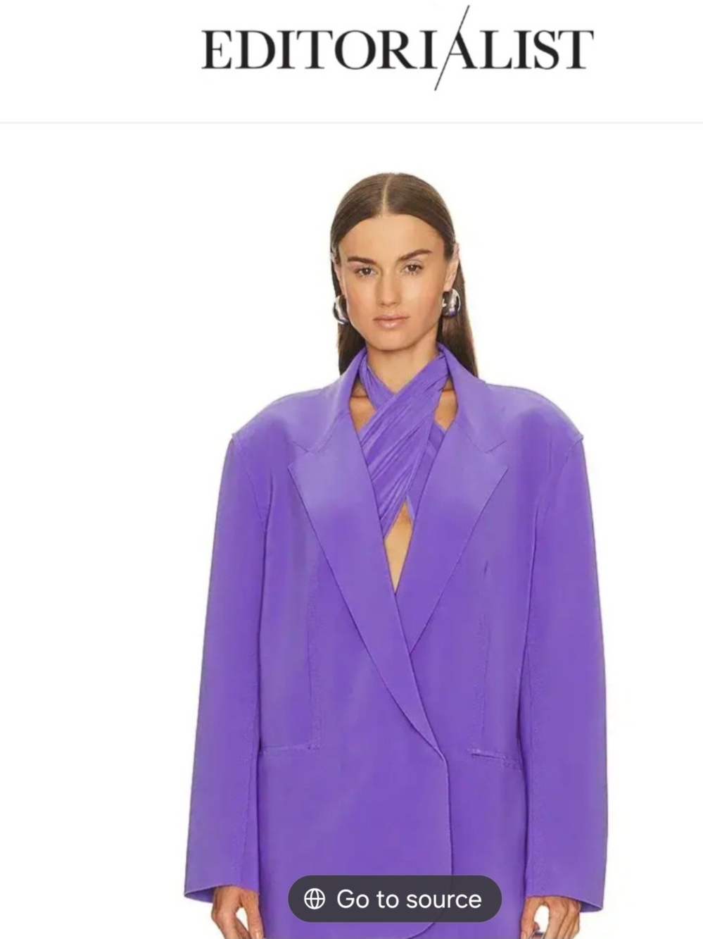 Norma Kamali Violet Oversized Blazer Jacket